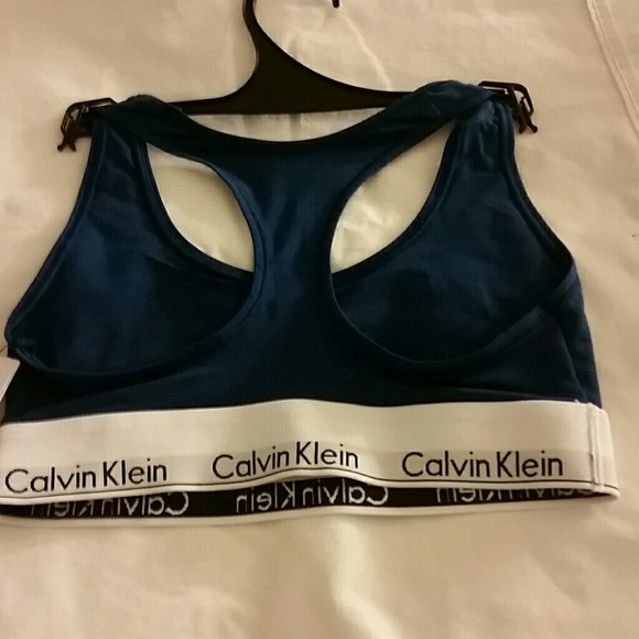 The Modern Cotton Logo Bralette by Calvin Klein. - Picture 3 of 5